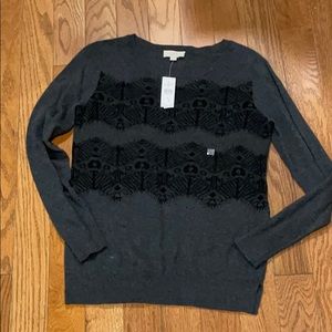 Loft outlet Heather black sweater size S